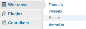 Menu aanmaken in WordPress