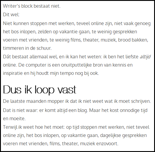 over mij pagina schrijfstijl