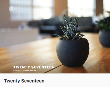 WordPress twenty seventeen thema