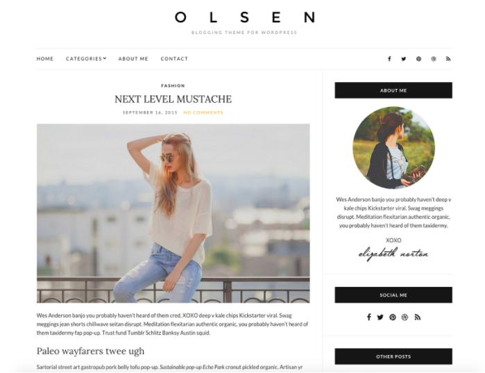 Olsen thema WordPress