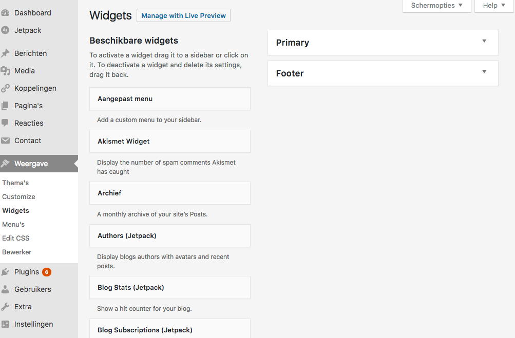 Wordpress sidebar